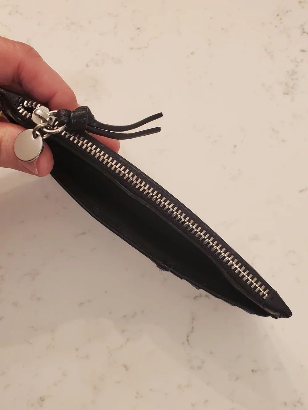 Lucky Brand Black Leather Card Holder